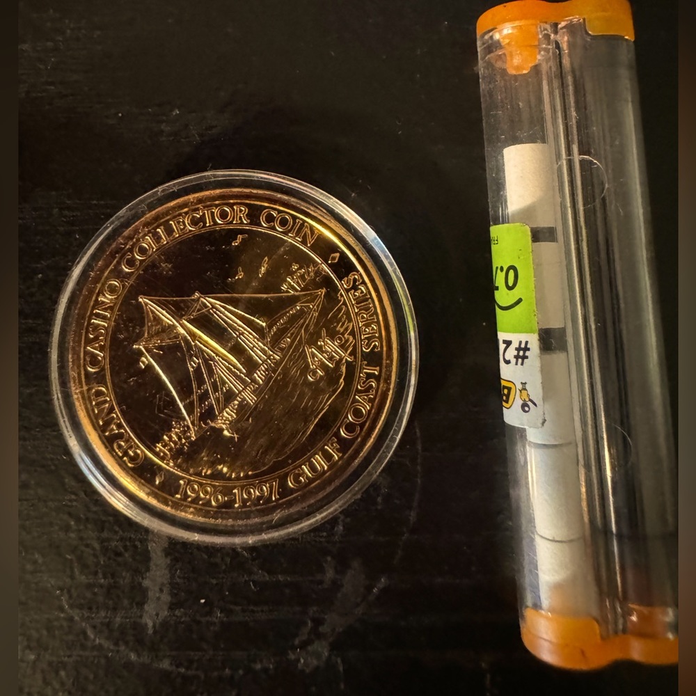Grand Casino collectors coin in case 1995-1997 Gulf Coast Series